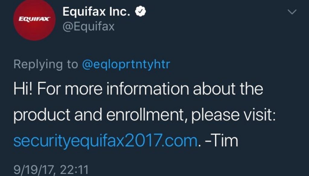 Equifax Links Phishing