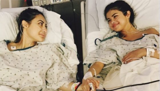 Selena Gomez in Hospital with Friend