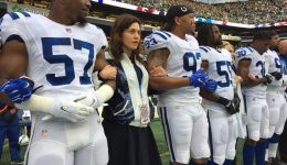 Colts Stand for Anthem with Owner and GM
