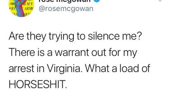 Rose McGowan Arrest Warrant