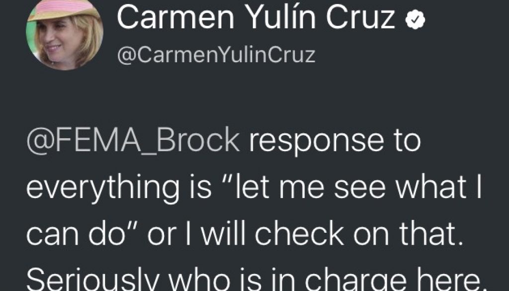 Carmen Yulin FEMA Brock