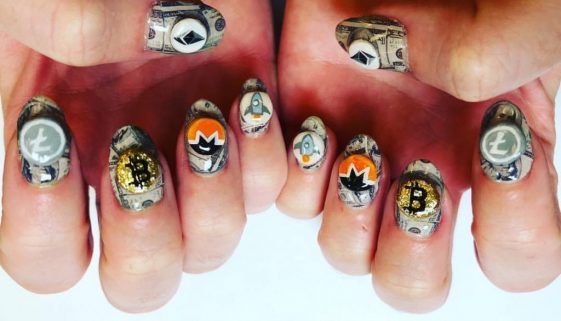 Katy Perry Bitcoin Manicure