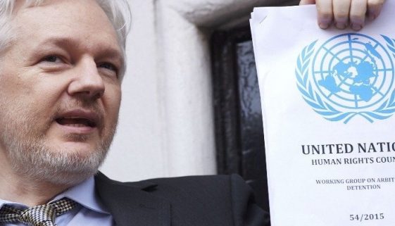 Assange at Ecuador Embassy