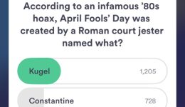 HQTrivia 75000 Prize Question