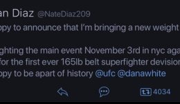 Nate Diaz Weight Division