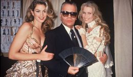 Lagerfeld and Cindy Crawford