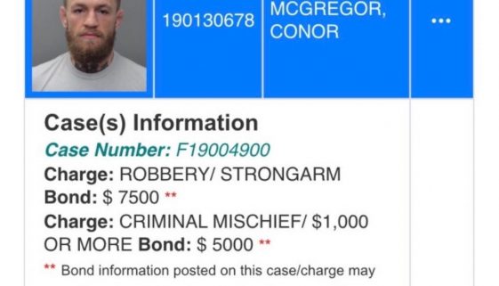 Conor McGregor mugshot