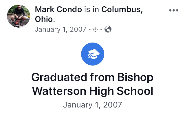Mark Condo high school