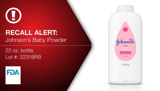 Product Recall: Johnson's Baby Poswer