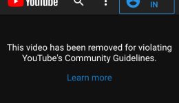 YouTube video banned notice