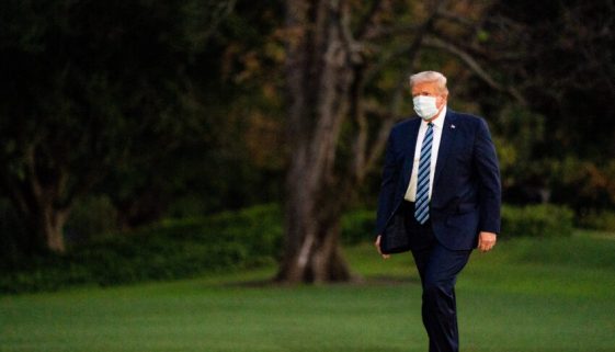 Trump wearing mask