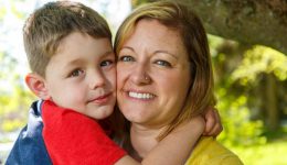 four-year-old child gets vaccine