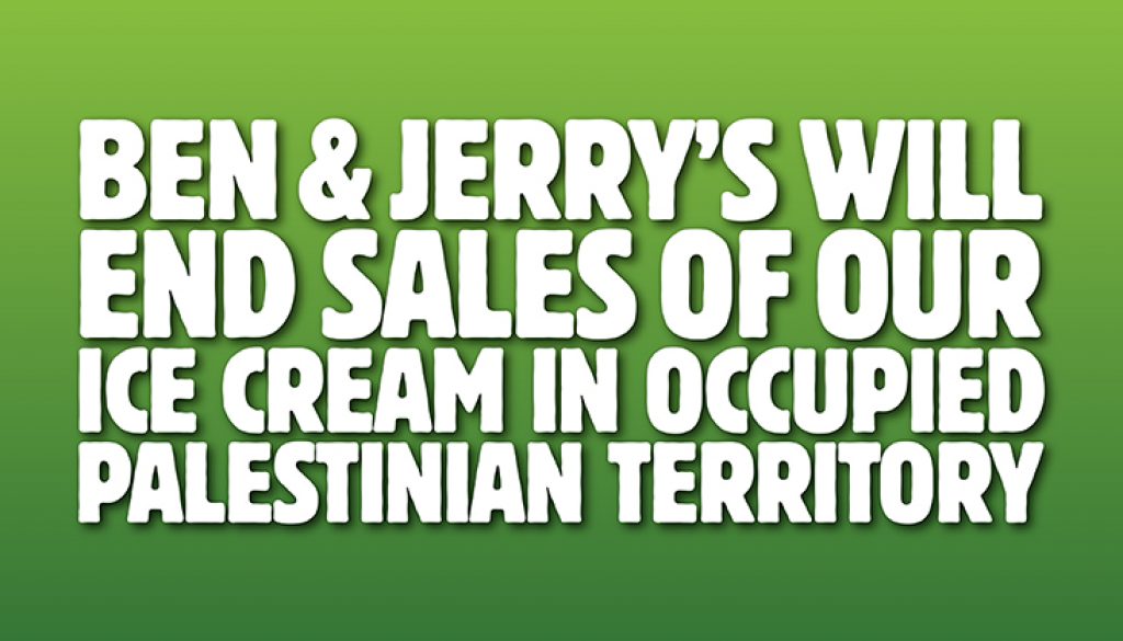 Ben & Jerry's ice cream ends sales in Palestine