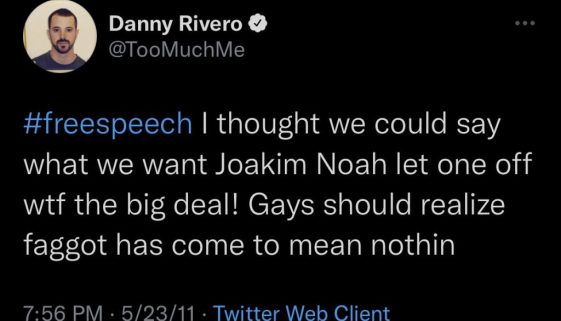 Danny Rivero homophobia