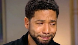 Jussie Smollett crying
