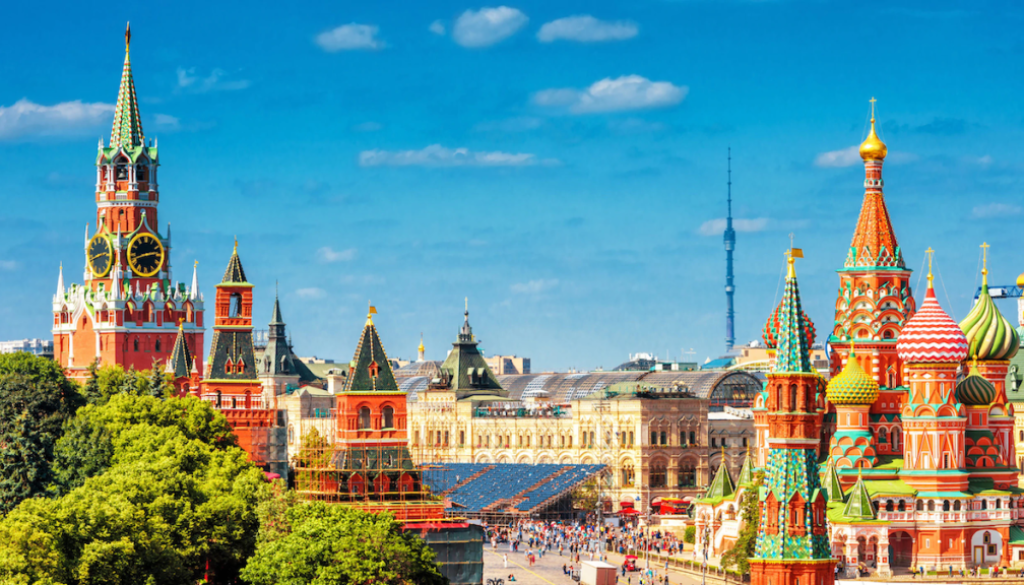 Colorful Russian buildings