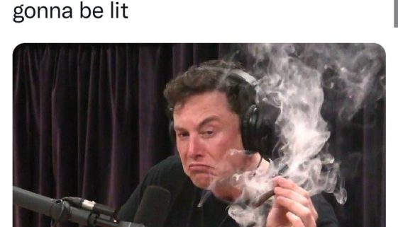 Elon Musk at Twitter meeting lit
