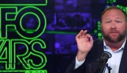 Alex Jones making gesture