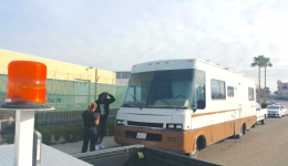 parked recreational vehicle