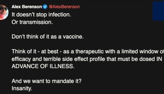 Alex Berenson back on Twitter