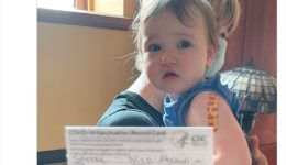 One-year-old girl gets COVID shot