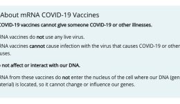 CDC page on mRNA vaccines revised
