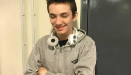 Young man collapses in kitchen