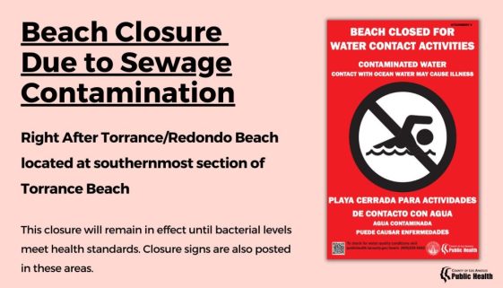 Beach Closure due to Sewage Contamination