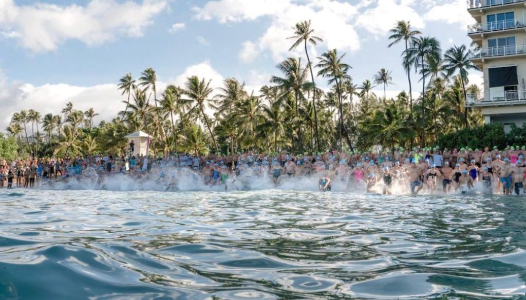 Waikiki Beach Swimming Competition on Labor Day