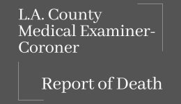 Manner of death is undetermined.