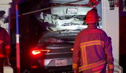 Orange Grove car crash into garage