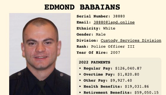 LAPD cop Edmond Babaians Arrested for Stealing Credit Card