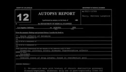 Matthew Perry's autopsy report
