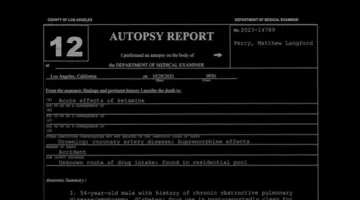 Matthew Perry's autopsy report