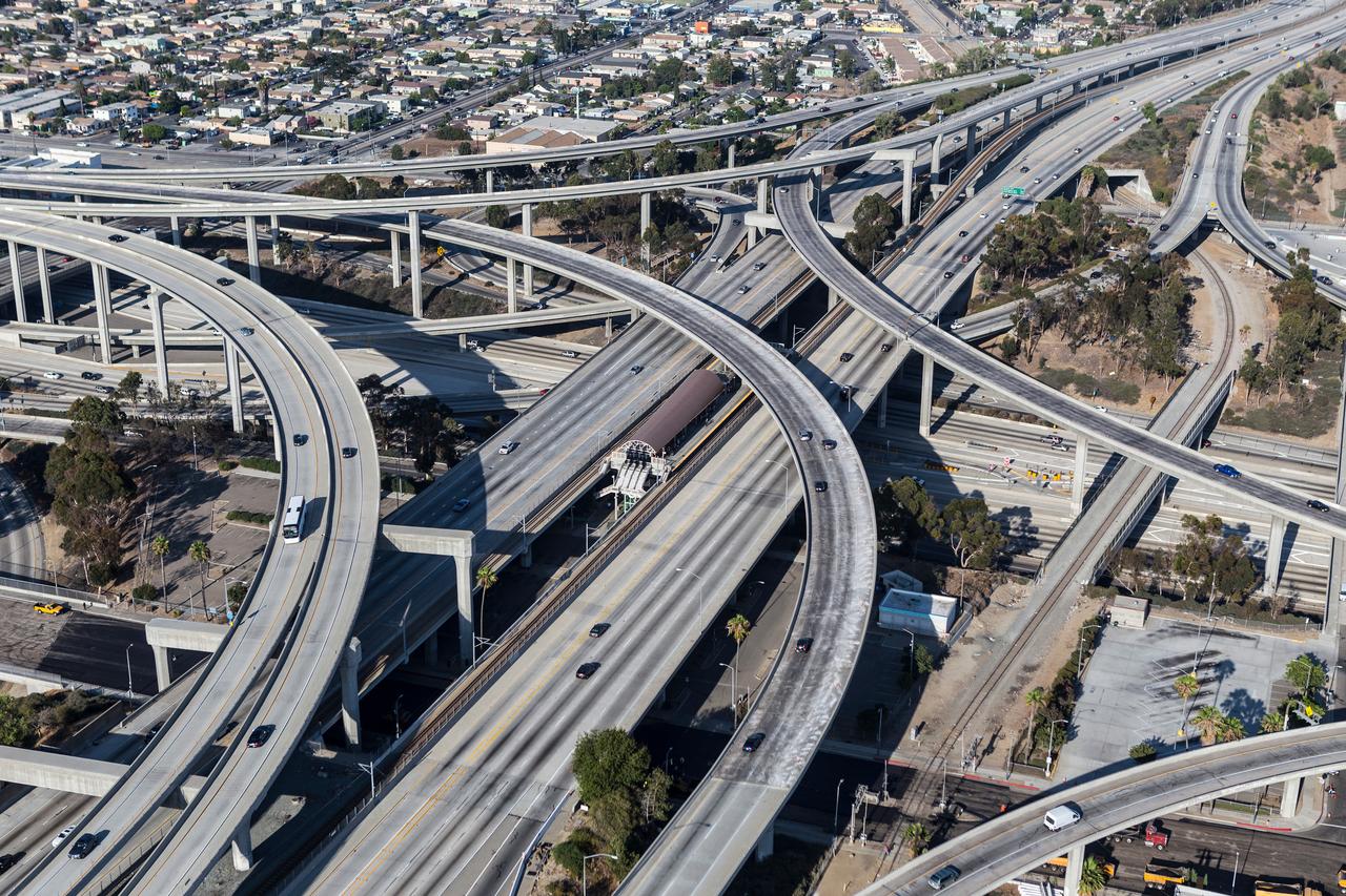 LA Freeways aerial view